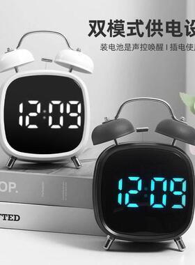 TIMESS金属打铃钟学生床超大音量L钟E起D高清屏两组闹上PDD10033