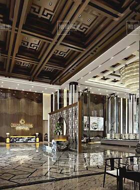 VGJ酒店餐厅新式金中属钢仿古门窗玄关隔办公室不锈花格屏风格断