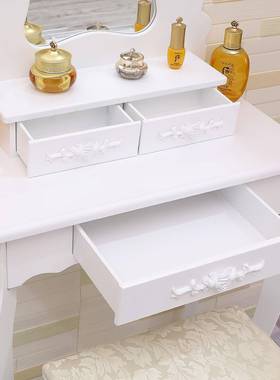 欧式珍流珠ZVC白梳妆台简约女化妆家用台美妆潮时尚化妆桌性带凳