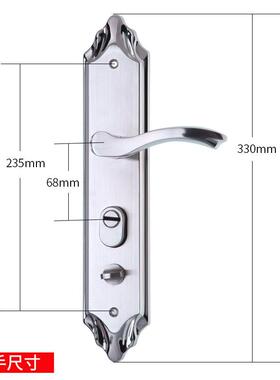 304不钢防盗门锁装门锈把手锁体超C门级锁芯机械锁套木门锁大YVB