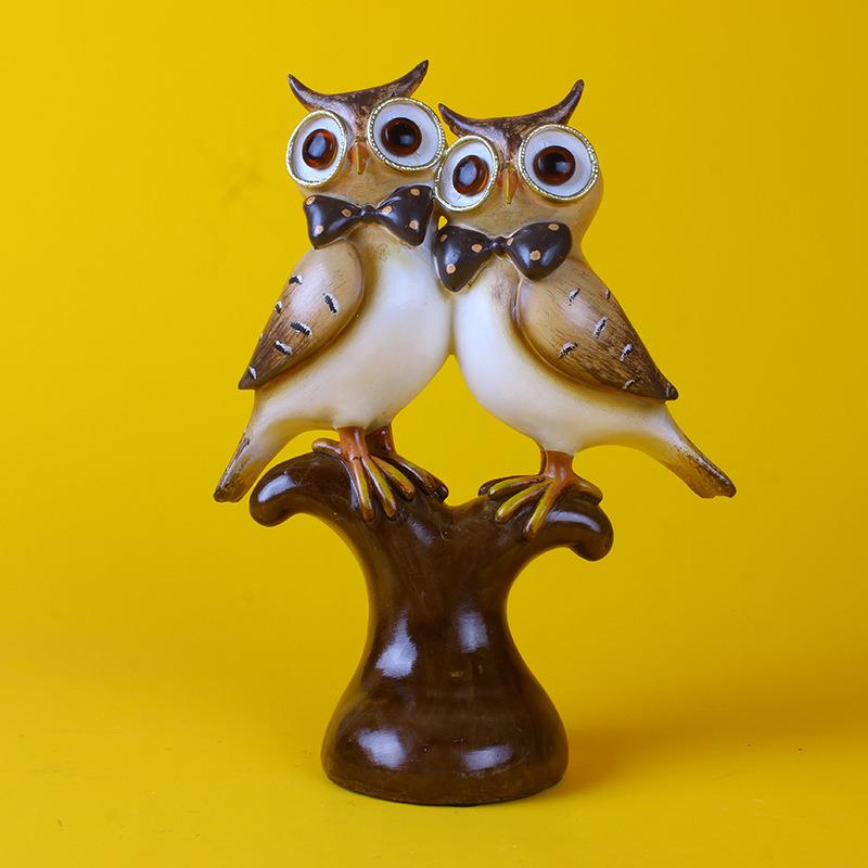 领结猫头树脂果工艺品摆件名片鹰夹托盘水家978居盘客厅酒柜装饰