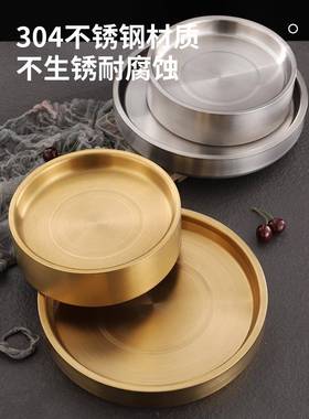 式04不锈钢刺3身PZO日冰盘商用三文盘子鱼生冰碟鱼寿司盘海鲜盘