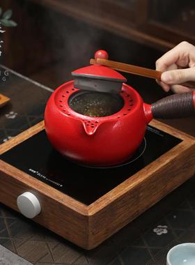 火山石煮茶壶陶瓷套36428装壶家陶用壶烧水茶电陶炉煮茶炉侧把泡