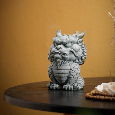 创意二哈麒饰麟瑞兽吉物茶宠祥桌茶玩摆TPJ件客厅面玄关装品国潮