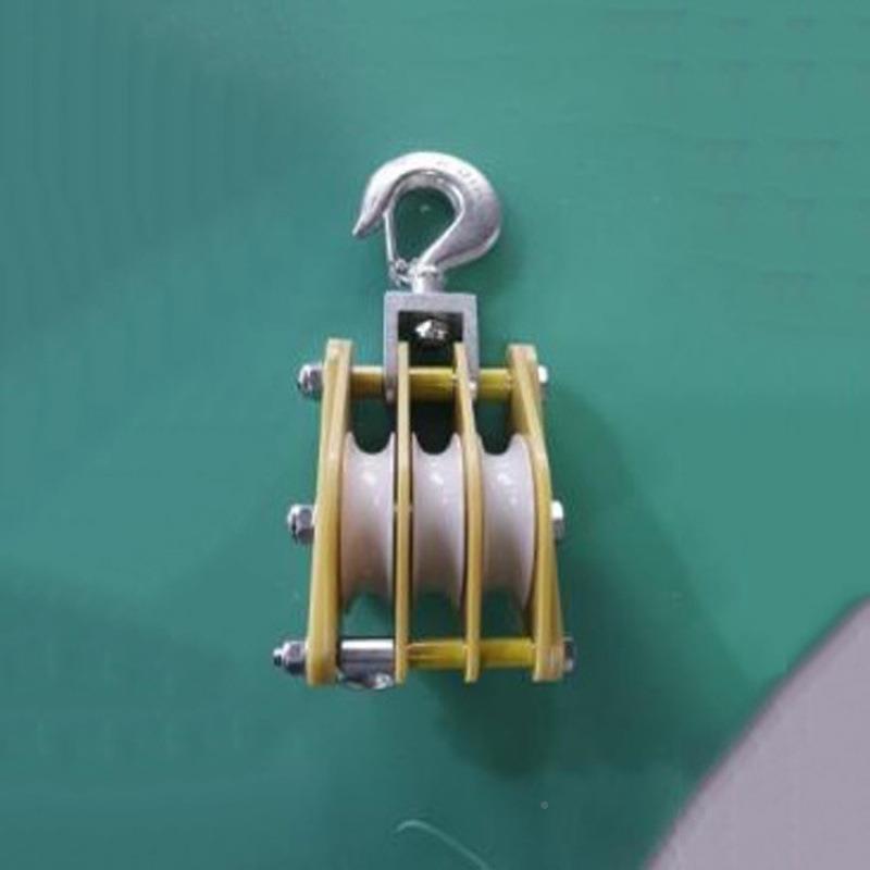 绝轮838缘导线滑车0.5T三轮滑电具力架线放线工带电作业开口闭口