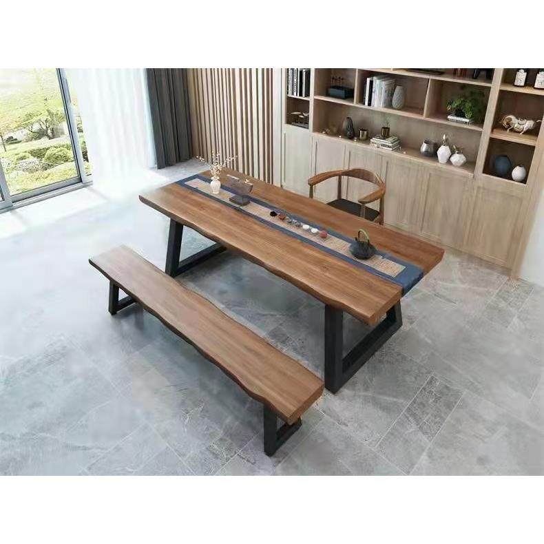 桌子美式工业风实代木办公l写字桌桌简约现台式93oft长桌电脑桌书