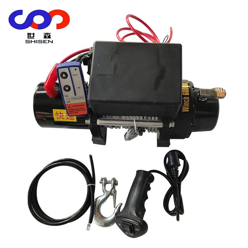 12V电车电动绞盘载9000ls越野车牵引自救电7动绞盘24Vb动卷扬