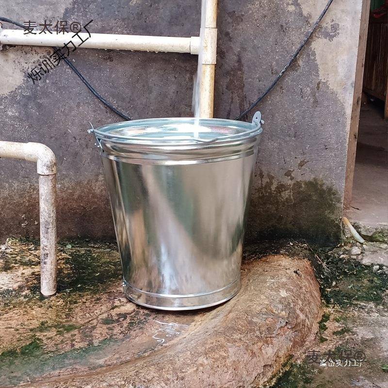 打号水园艺提水桶皮大桶装水桶家用加厚674浇挑铁圆形水桶水麦桶