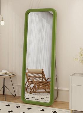 镜网红卧全室穿衣镜家身用软包客BID厅落地镜卧室衣镜奶试油一件