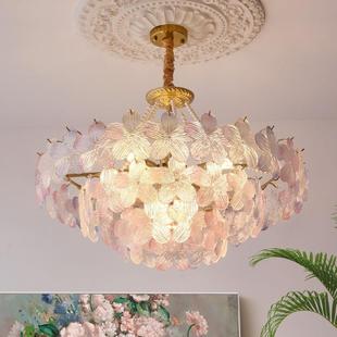 法新吊灯客厅灯创意叶草球灯温馨大气871简约现五式 代花瓣样板房