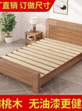实木床榫结构1OOB米5单大双人2床1米8床1卯米1.米1.35米宽老人家