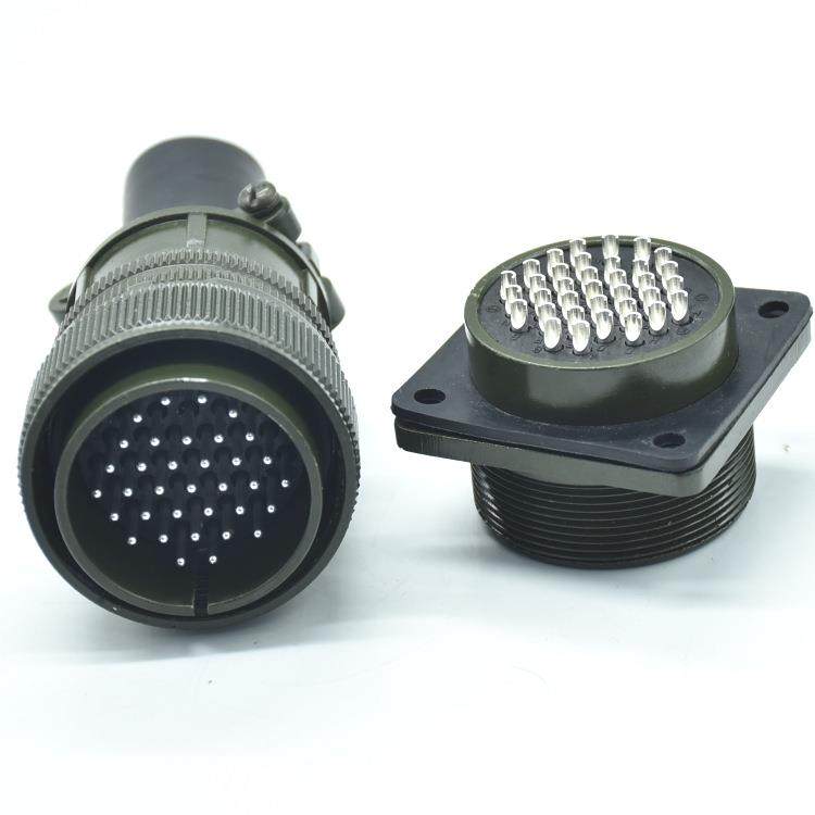 MS31016AJAX281-5P公头+方固定公座MS302A2形8-15S防水连接器