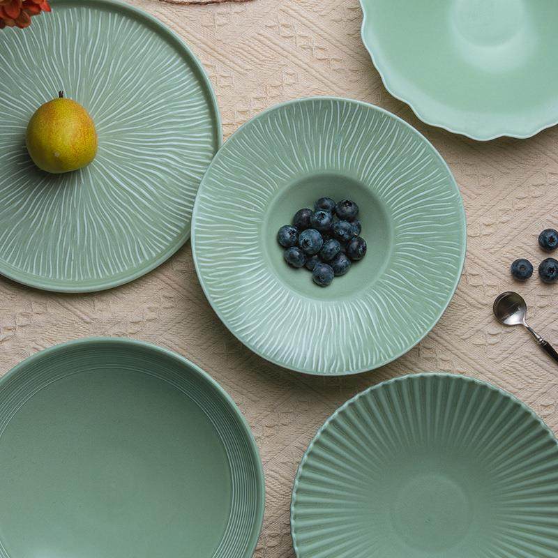 莳餐绘金缮2024新款盘子H1582家用菜盘餐盘设感小众西盘计水果沙,餐饮具,碗,淘宝优惠券,粉丝福利购,淘宝优惠卷