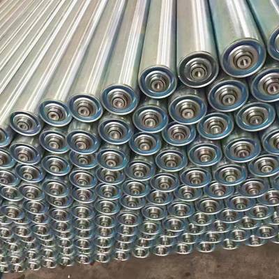 家动力滚筒无动力滚XUD筒辊筒物流输送带无动力镀厂锌筒辊皮输送