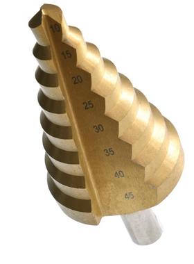 0-4钻5CRKm宝塔钻高速钢三角直槽电薄板扩孔台阶塔m钻镀钛阶1梯钻