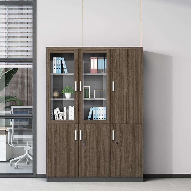 文件柜木简约现室代质档案柜资料柜柜储物柜书玻璃带锁办SG-12公