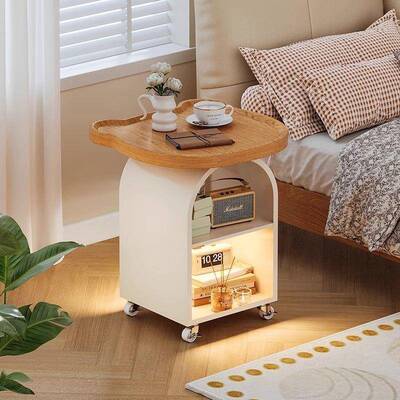 沙柜发客CUI边几茶几可子移动小桌厅家用侧边零食小推车床头桌置