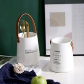 KB革Q1皮收手提陶瓷筷子筒收纳罐筷勺10027183叉餐厨具纳筒房收纳