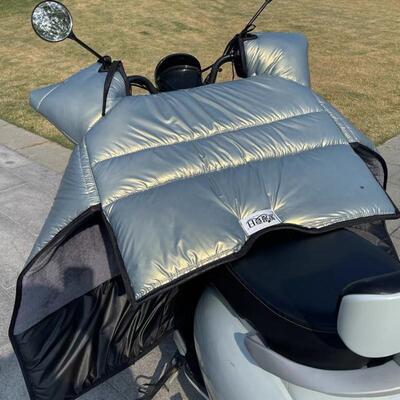 摩电动车挡风被冬季电瓶绒车加加厚水防风罩防托418加大加宽防寒