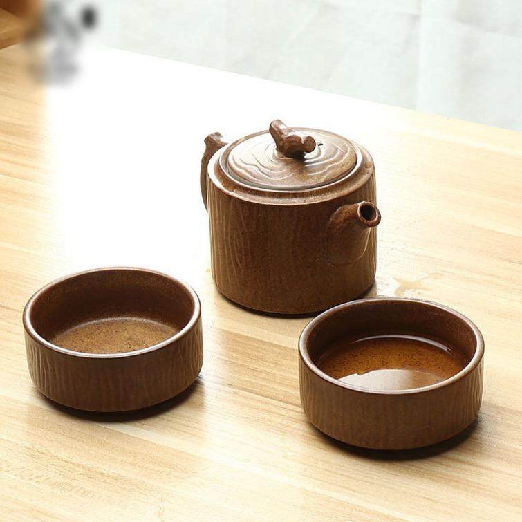 粗陶茶壶陶瓷套装便携式复古一壶两杯日式快客杯旅行茶具,纺织面料/辅料/配套,纺织机械配件,淘宝优惠券,粉丝福利购,淘宝优惠卷