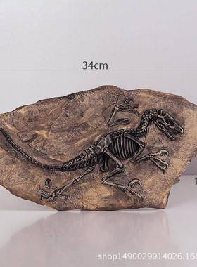 古恐龙啡壁挂家居装饰品咖厅酒吧办公摆室个复性件万圣节装8018饰