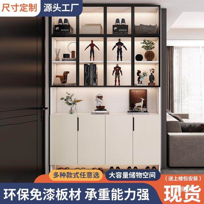 新款实木鞋柜家用简约落地大容量入户玄关柜一体多层收纳储物柜子