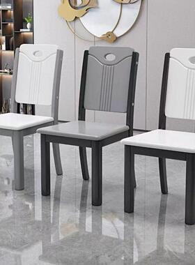 实木椅店家用餐QIO椅靠背椅白色子中式简约现代凳饭酒子店餐厅餐