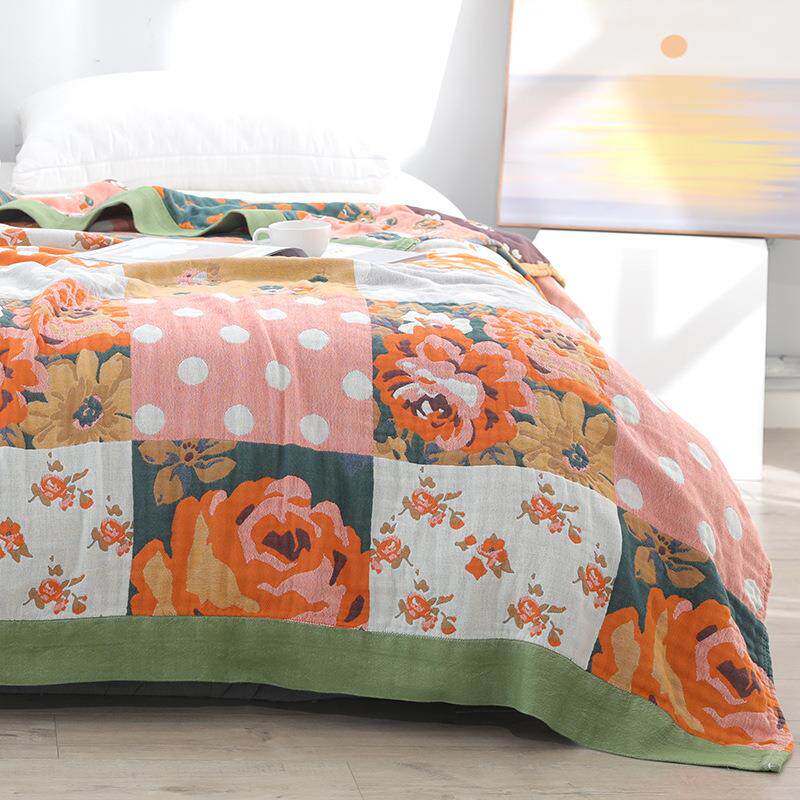 纯棉多层纱布毛巾被夏季毛毯被子午休小毯子办公室午睡盖毯空调毯