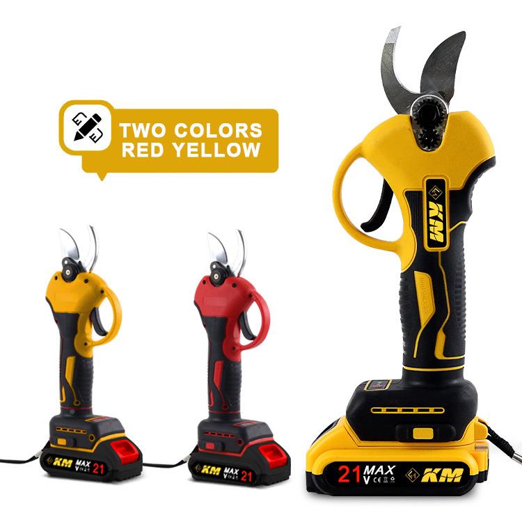 充式电动修枝剪刀树剪无KVU线园艺园专林果用粗电枝剪刀树枝锂电