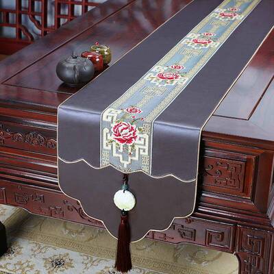 艺必旭新中餐APY桌桌轻奢高端简约茶几盖电视柜布床式尾巾茶席茶