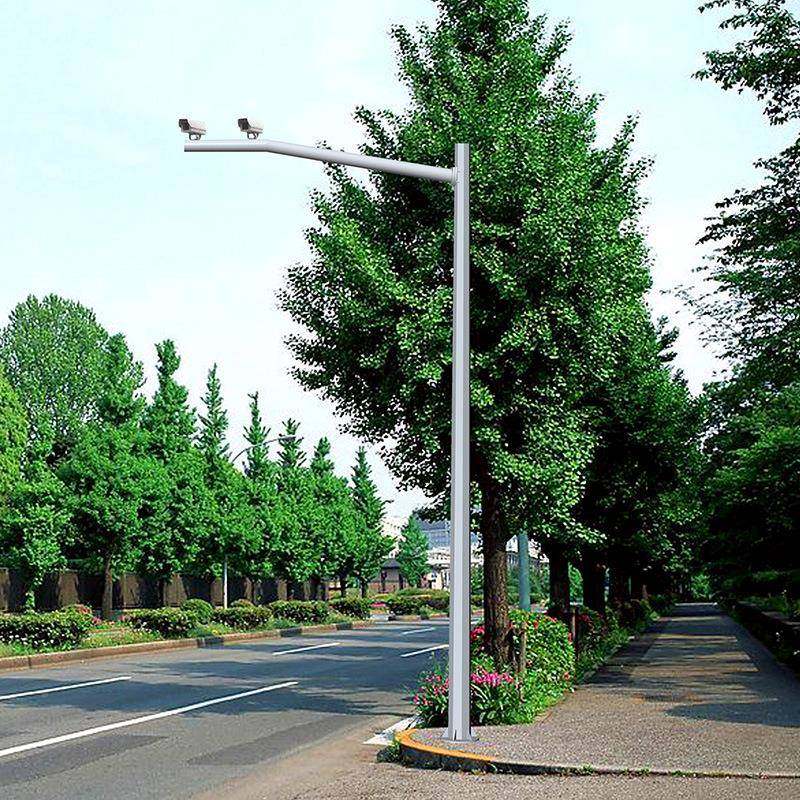 交通道路监控杆摄头765热子镀八角监控杆电L型4米5米监锌控立像杆