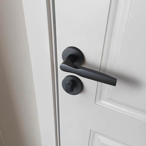 家代用卧室门吸锁现简约室内门锁磁静门音0轻奢极简黄铜锁具