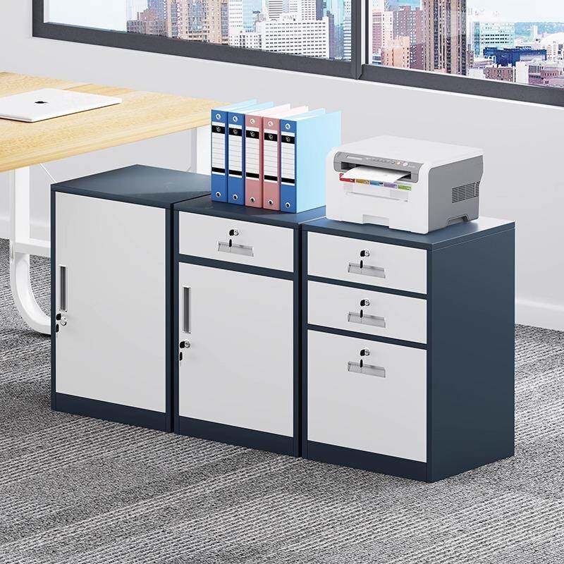 文柜件矮柜办公室储物锁柜活桌动柜下带资料柜抽屉收纳铁xss-002