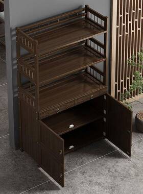 AFA鸡翅木茶茶水柜办公茶柜置物架家用茶柜叶室茶台茶叶具收纳储