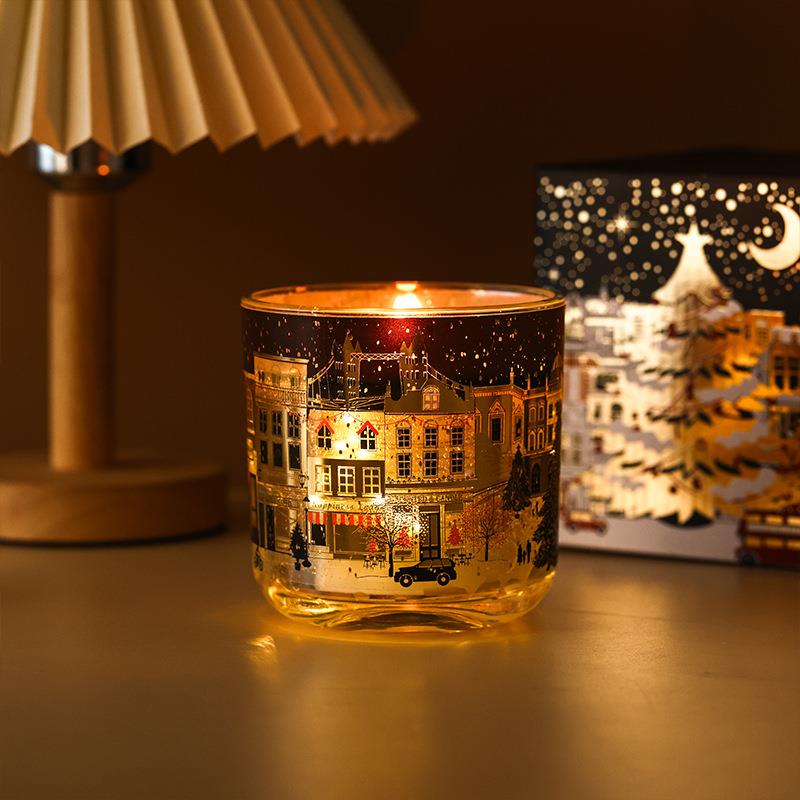 家2现货供厂应玻杯4版玛莎同款蜡璃烛光控热感应节日798礼品香薰