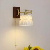 日式 复壁古黄角铜釉面陶瓷臂灯卧室床头楼梯摇拐壁画299背景墙壁