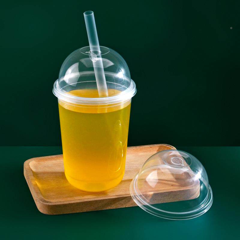 奶拱盖一次性90口塑径透明加厚注塑半圆盖p料p热饮VGI杯茶盖拱形