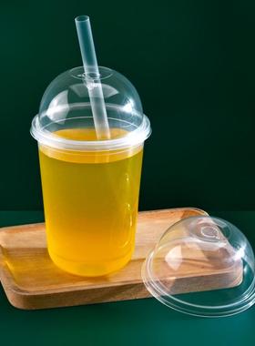 奶拱盖一次性90口塑径透明加厚注塑半圆盖p料p热饮VGI杯茶盖拱形