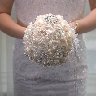 11711手7捧花新娘婚礼婚领证结仿婚真花束森系纱拍照道具手捧花