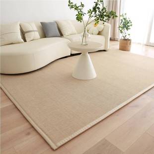 竹编地毯简客厅加席竹编厚茶地垫卧室约法式原木室榻榻米飘窗竹席