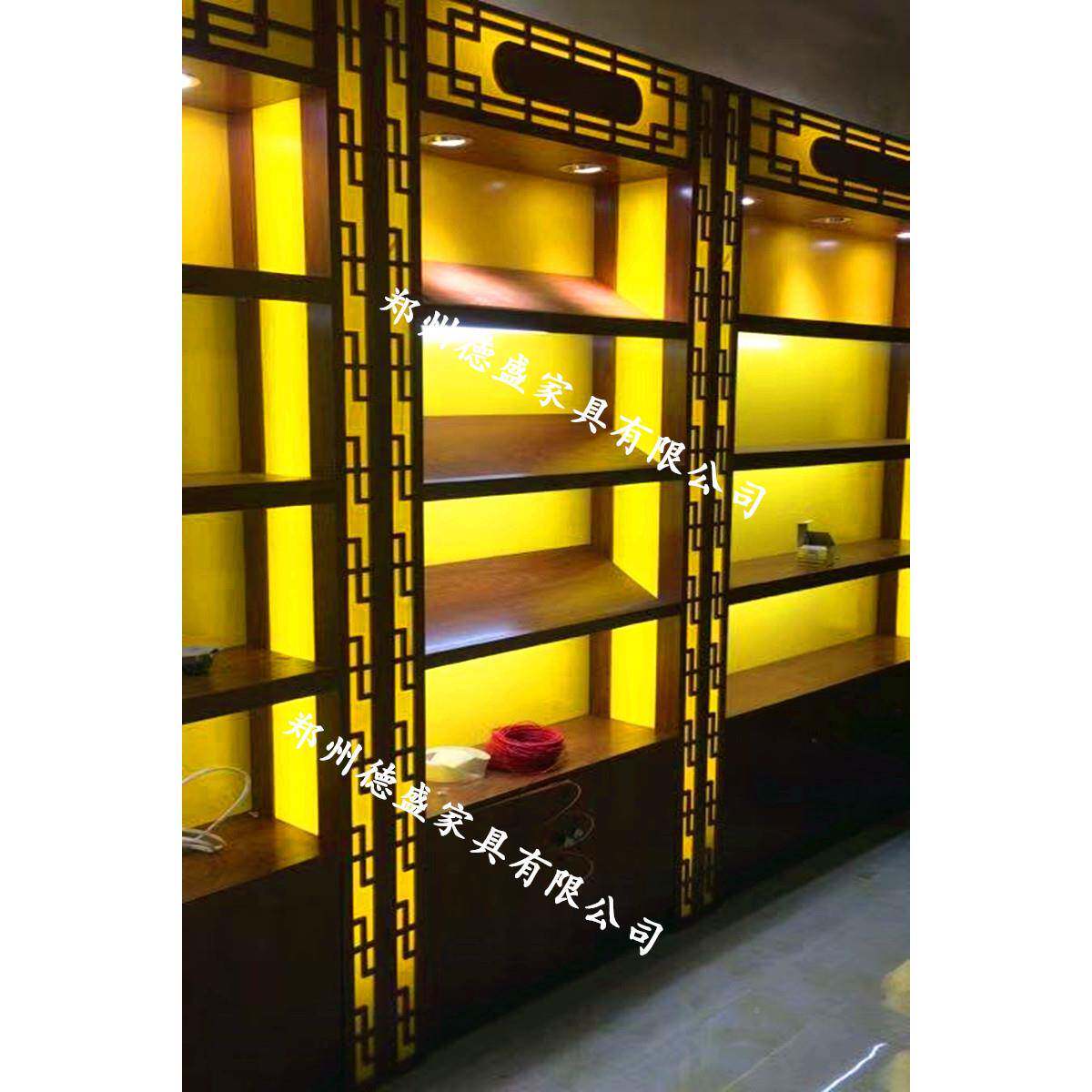 红酒酒货木制货柜架红白酒展示烟酒展柜柜木120*30*2质展示柜展架