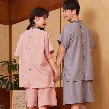 YFL新款艾灸服高档女男汗款情侣洗浴按摩足盐疗拔罐刮痧浴棉衣蒸