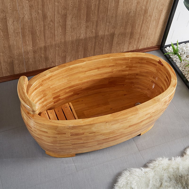 蜀成美容院泡澡木桶浴缸加厚沐浴桶成人木桶泡澡桶家用全身洗澡盆