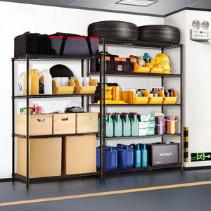 美之高货架置物架多层仓储商用仓库家用重型储物柜非角钢木可拆卸