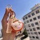 手工针织猪柿顺利钥匙扣包包挂件可爱小猪柿子汽车钥匙圈诸事皆宜