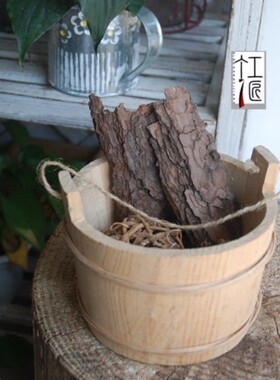 松树皮 干树皮造景拍摄背景道具 DIY材料 乡村风格家居装饰