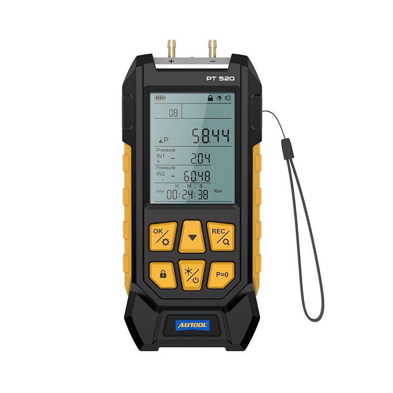 AUTOOL PT520汽修负压表数字差压计真空压力表高精度汽车压差表