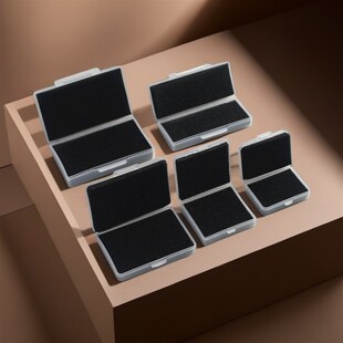 方形透明塑料盒小pp盒子光学玻璃镜片钨钢包装盒带防震海棉收纳盒