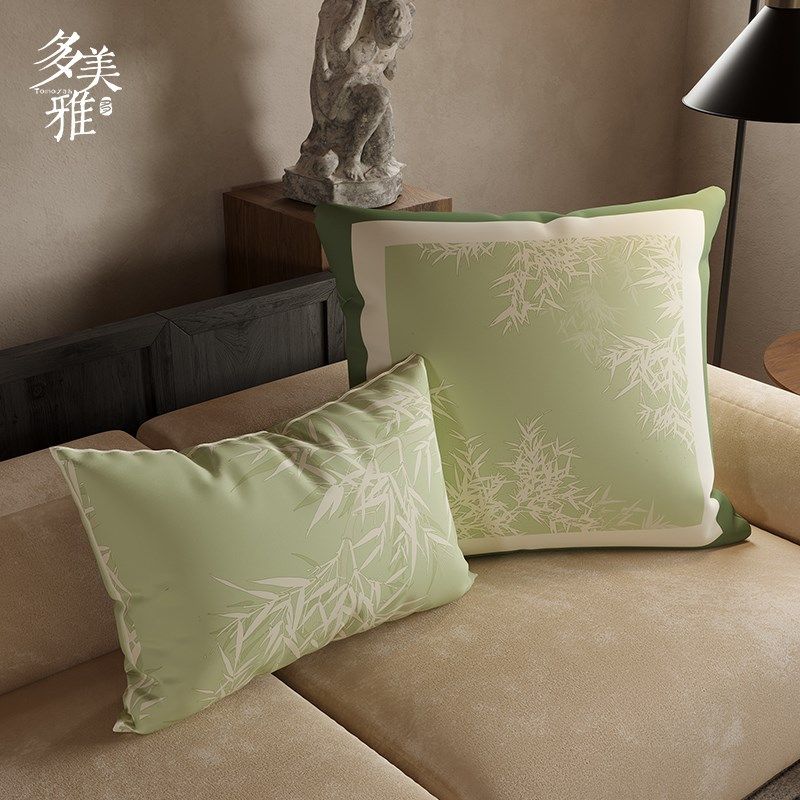 新中式抱枕靠垫客厅沙发腰枕靠枕靠垫轻奢高级感床头靠背垫折几枝