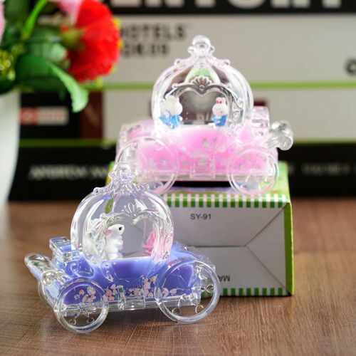 沙漏油漏摆件马车南瓜车笔筒液体流沙创意水油水入油滴油笔插礼物